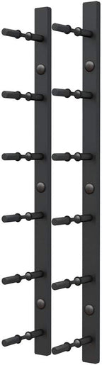 Ultra Wine Racks Wall Mounted Label-Out Wine Racks (2 Feet 1 Deep, Matte Black, 6 Wine Bottles) - Modern Metal Wine Storage, Modular Design for Home Bar, Kitchen, Dining Rooms, & Wine Cellars