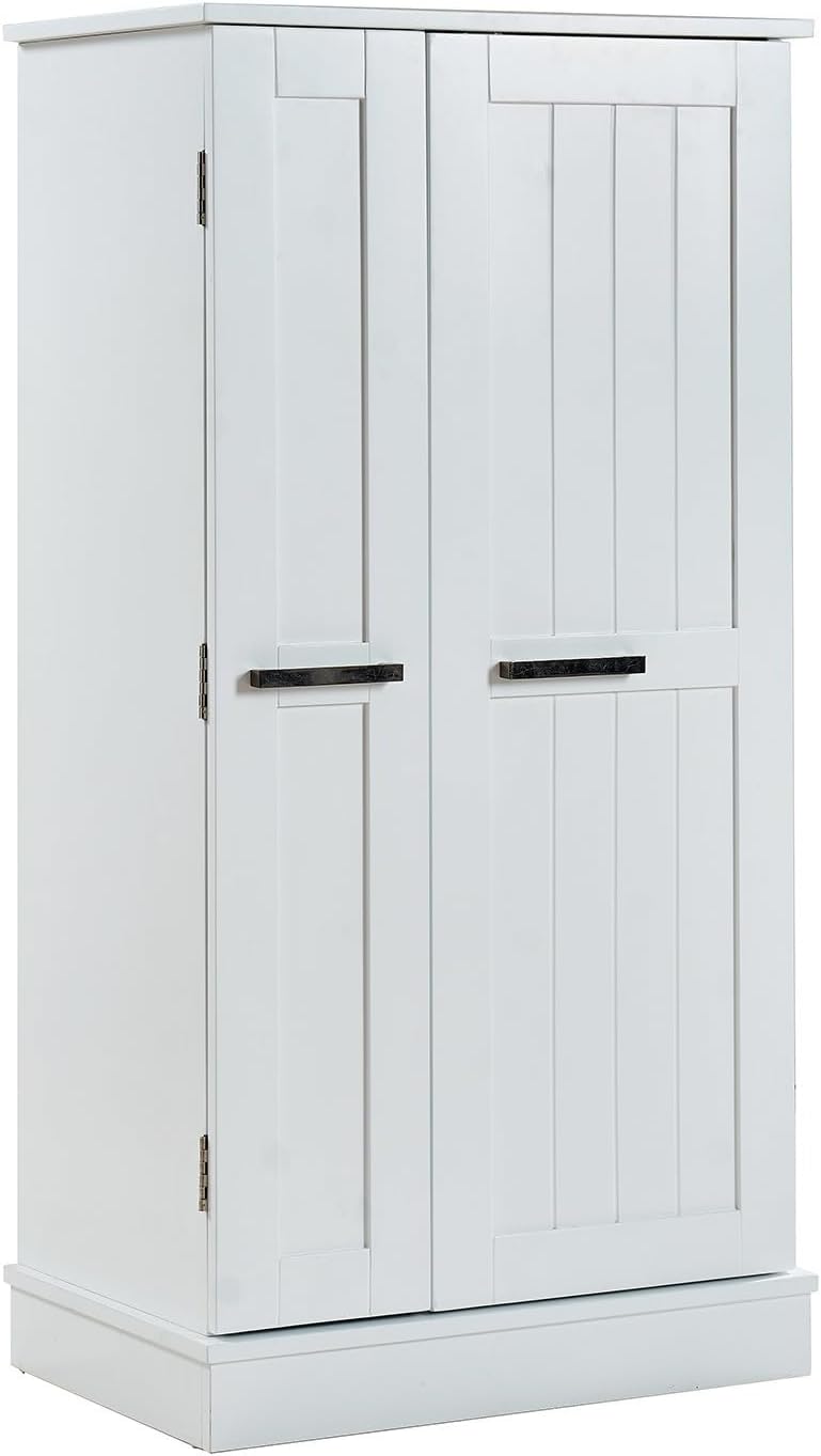 Kitchen Pantry Storage Cabinet with Adjustable Shelves, 47" Tall Free St...
