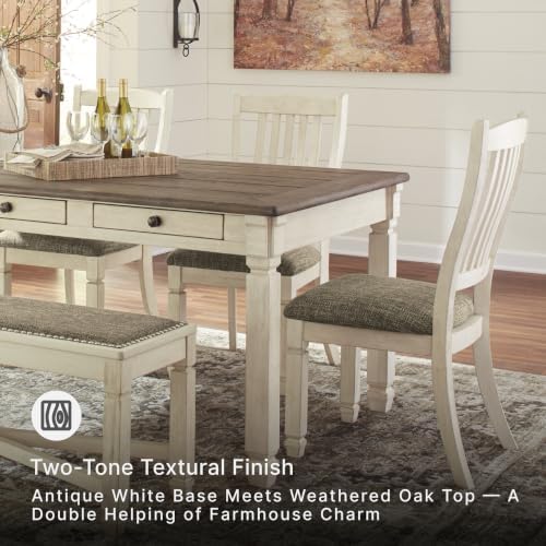 Signature Design by Ashley Bolanburg 6-Person Farmhouse Dining Table