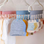 Portable Hanger Clips Travel Clothesline Folding Towel Drying Rack Hanging Dry Rack