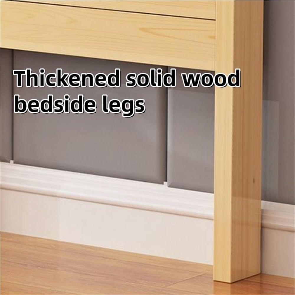 Wood Rustic Panel Headboard with Storage Shelf Single/Twin/Queen Size Modern ...