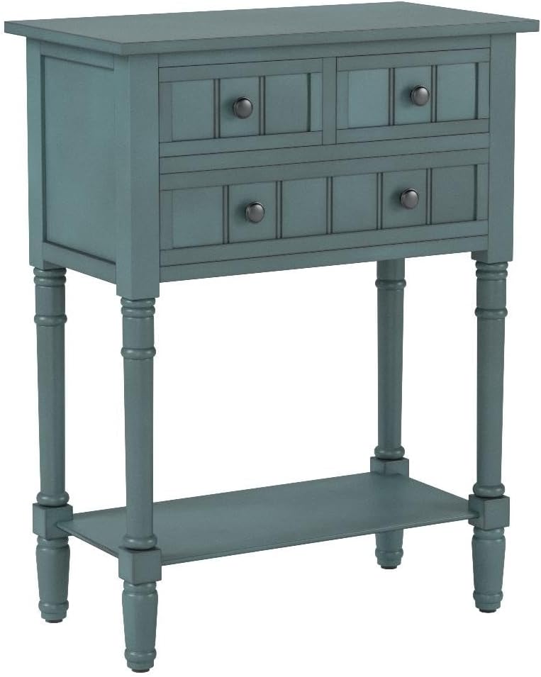 P PURLOVE Narrow Console Table, Farmhouse Entryway Table Slim Sofa Table with...
