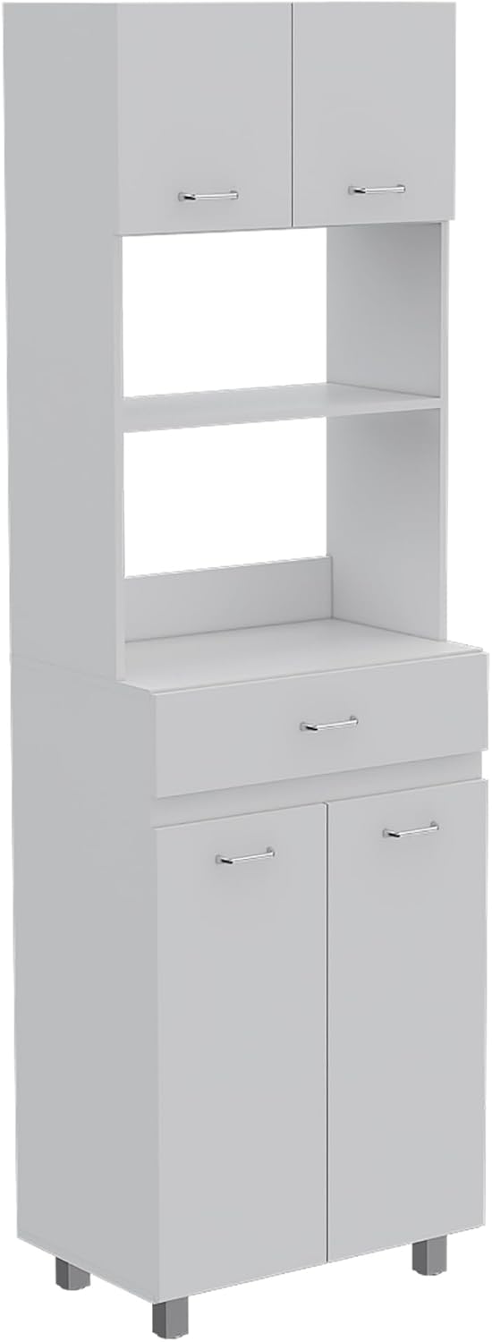 Microwave Cabinet Madison, Kitchen, White