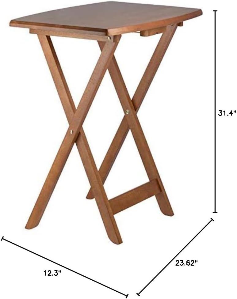 Pemberly Row 24" W x 12" D Transitional Oversized Solid Wood Snack ...