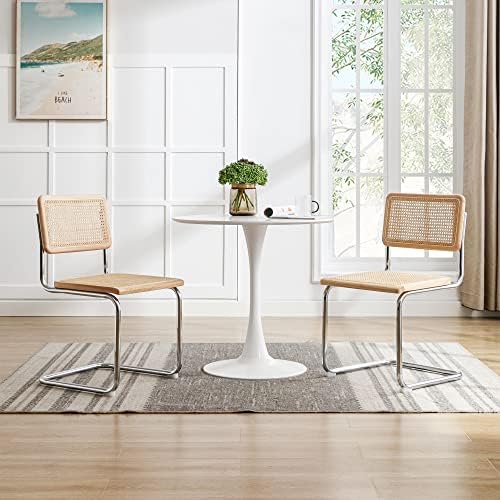 Rattan Dining Chairs Mid Century, Cesca Chairs Set of 2 for Kitchen Room