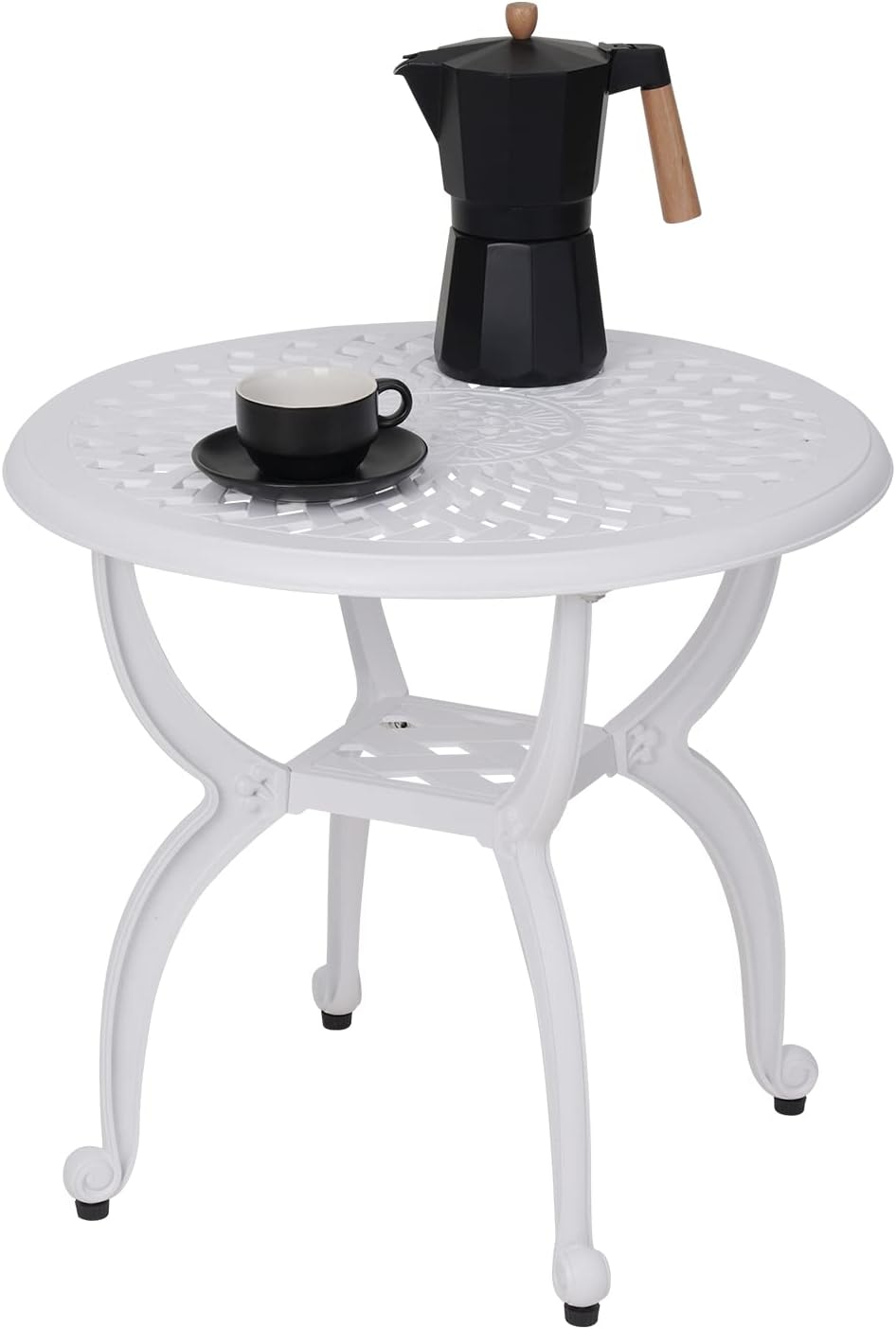 YKSY&YKSY Jardin DE Centennial Cast Aluminum Outdoor Side Table,Anti-Rust...