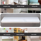 Wall Mounted Folding Table,White Floating Desk for Small Spaces,Stainless Steel Bracket Laundry Folding Table,Wall Folding Desk,Home Bars and Dining Establishments70x40cm /27.5" x 15.7"