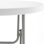 BTExpert 32" Round 43" Bar Height White Granite Plastic Folding Table Portable Commercial Table Banquet Card Coffee Dining Cocktail Table for Wedding Party Event Home Kitchen Outdoor