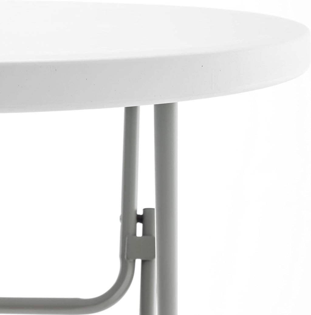 BTExpert 32" Round 43" Bar Height White Granite Plastic Folding Table Portable Commercial Table Banquet Card Coffee Dining Cocktail Table for Wedding Party Event Home Kitchen Outdoor