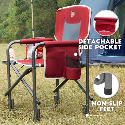 TIMBER RIDGE Aluminum Oversized Camping Chair, Support 400lbs