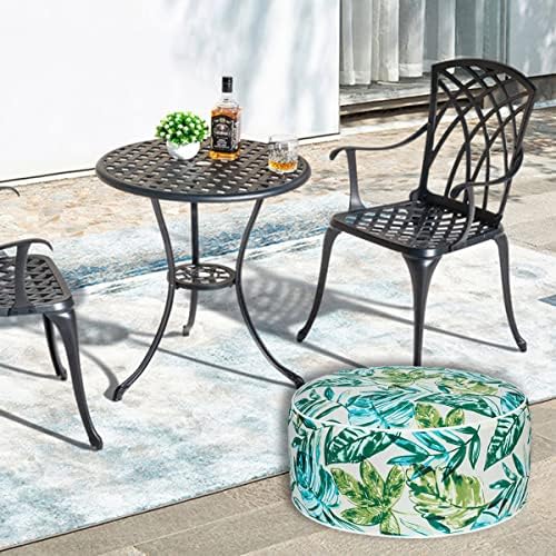 Inflatable Outdoor Ottoman,20"x9" Portable Patio Pouf,Water Resista...