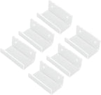 6Pcs Clear Acrylic Record Shelf, Wall Mount Vinyls CD Storage Rack Floating Shelves with Mounting Accessories, for Home Office Living Room Bedroom