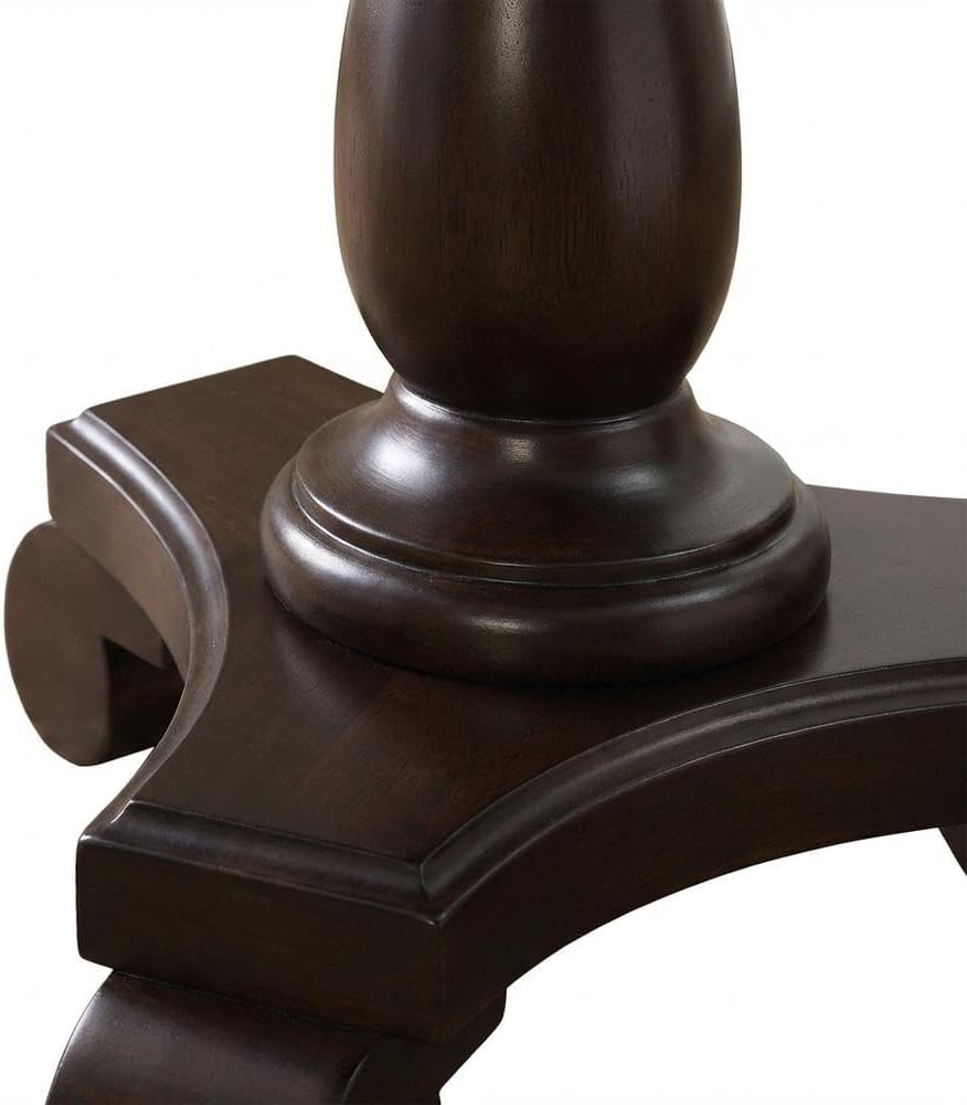 Furnifact Espresso, Pedestal Table, MDF Construction, Pedestal Base, Durable ...