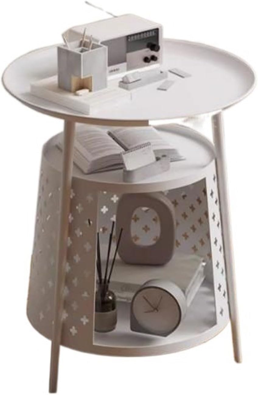 Sofa Side Round Side Table End with Cat House, Condo, Indoor Furniture Kitten...