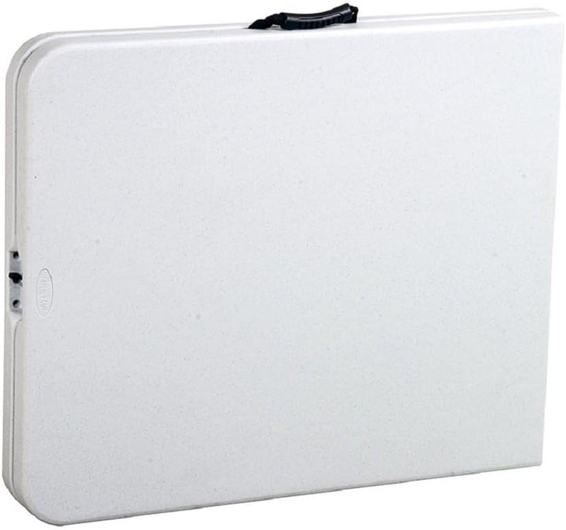 6 Foot Plastic Folding Table - Folds in Half with Carrying Handle Rectangular...