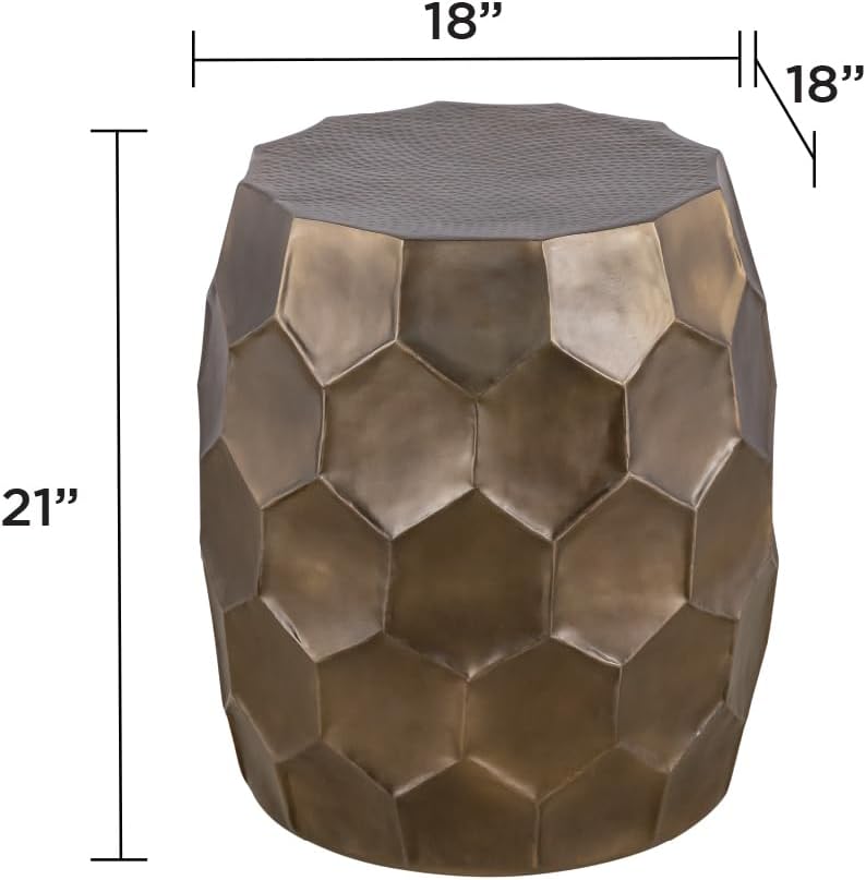 Modern Contemporary Aluminum Material 21" Height End Table, Side Table w...