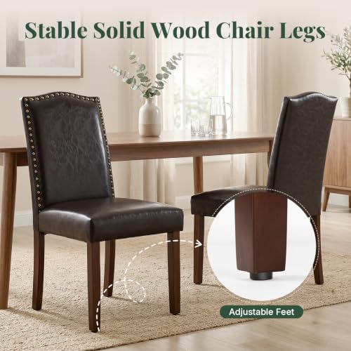 Dining Chairs Set of 4, PU Leather Kitchen Chair for Living Room
