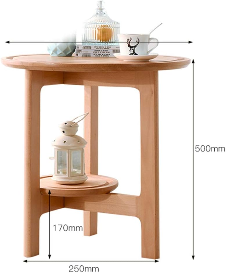 Premium Household Goods Round Phone Table, 25x 25 X 50 Cm - Rubber Wood