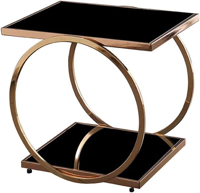 Telephone Table, Square Side Table,2 Layer Coffee Table,Telephone Table,Corne...
