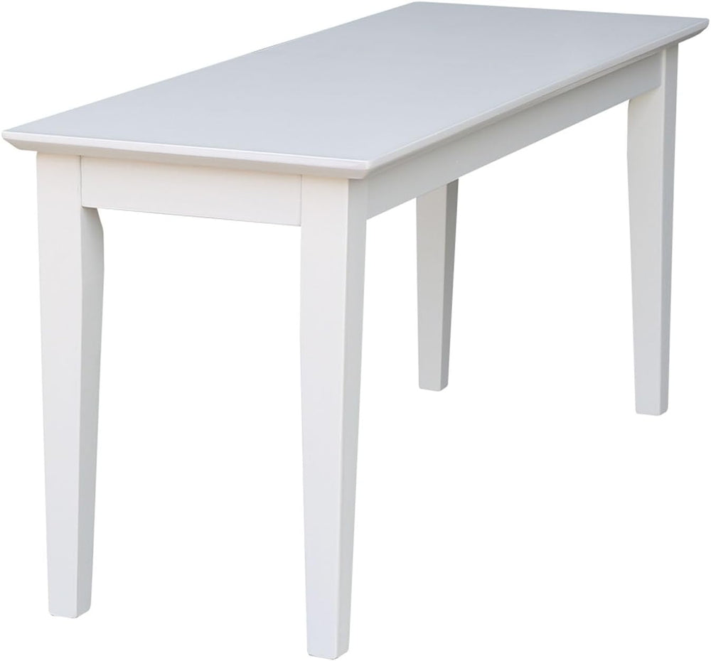 International Concepts Shaker Styled Solid Wood Bench in White