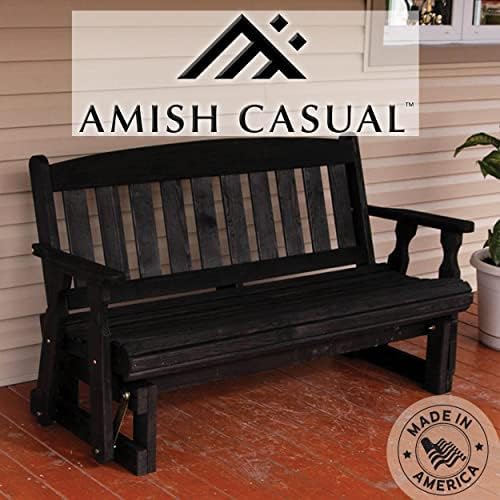 Amish Casual Heavy Duty 800 Lb Mission Pressure Treated Porch Glider (4 Foot,...