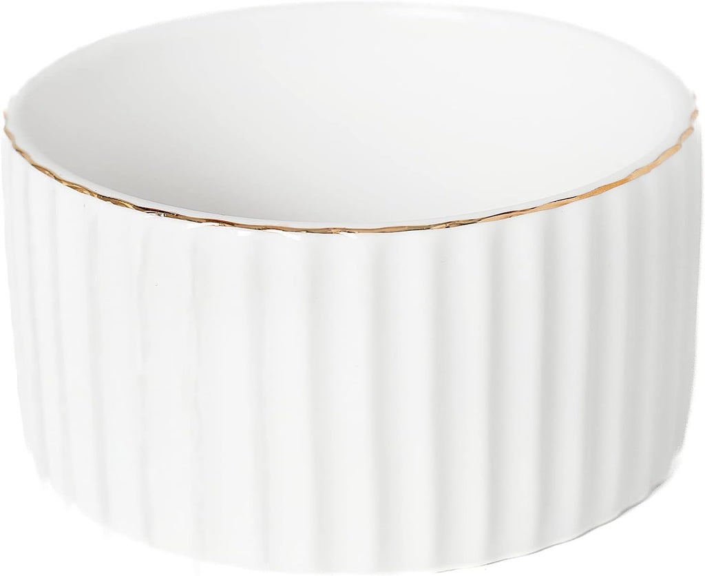 Paper Clip Holder for Desk Ceramic Paperclip Holders, Office Desktop Paperclips Binders Dispenser Organizer, White