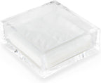 Huang Acrylic Clear Square Paper Napkin Holder | For Cocktails, Hosting, Picnics, Weddings, Parties | Long Lasting Premium Acrylic Construction