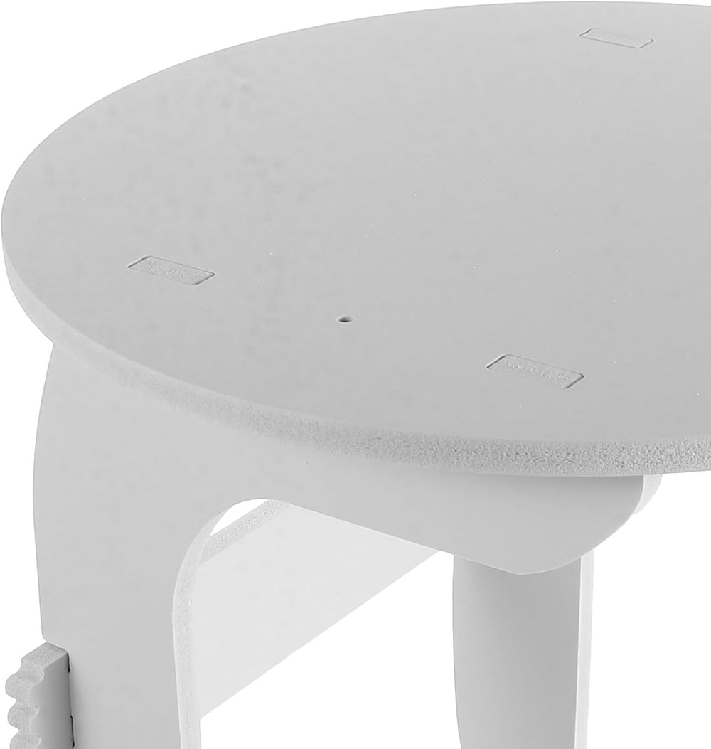Small Round End Table White Nightstand Sofa Side Table Compact Wooden Plastic...