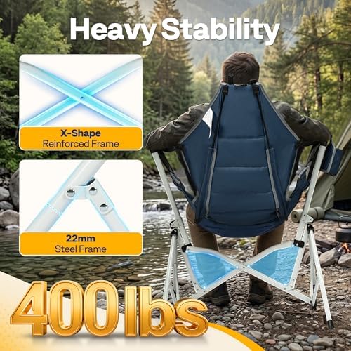 VIVOHOME Reclining Hammock Camping Chair, Portable Rocker Chair for Outdoor |...