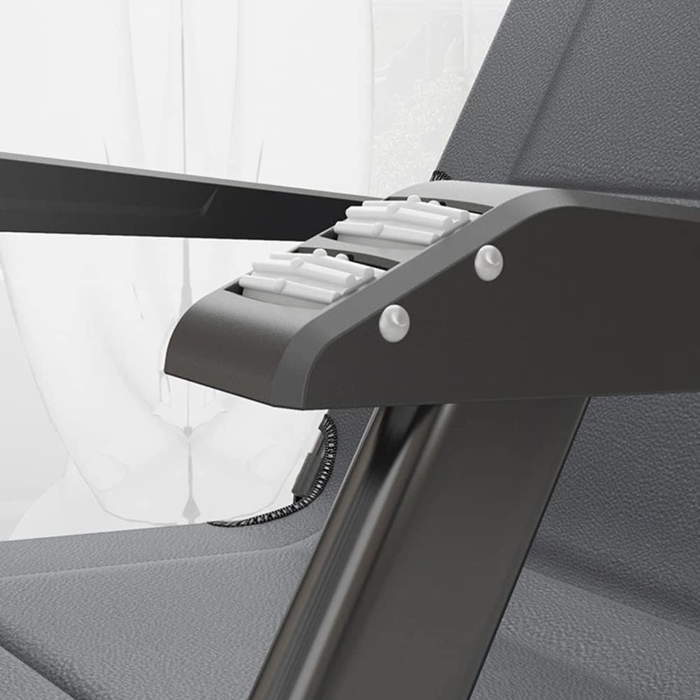 Gravity Chair Adjustable Folding Reclining Lounge with Pillow and Massage Armrest Patio Lawn Recliner Oversized(Svart)