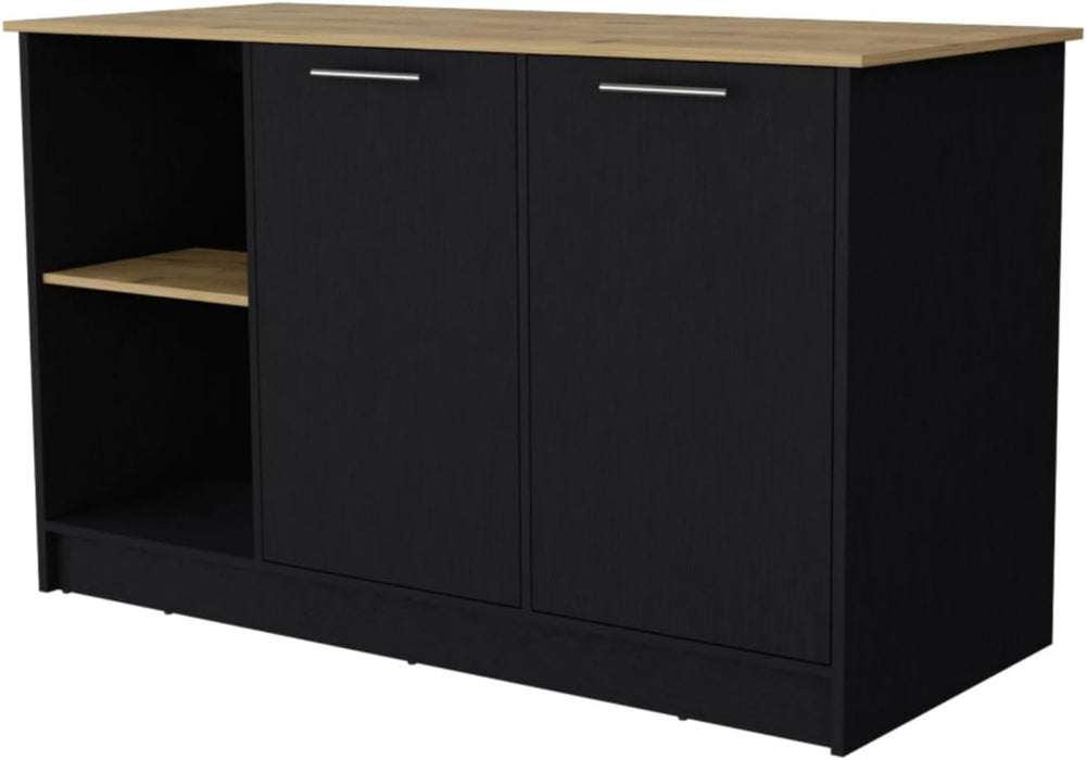 Hassyee Fashionable and Minimalist Style Fixed Kitchen Island, Equipped with ...