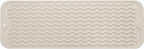 Silicone Dish Drying Mat for Multiple Usage,Easy clean,Eco-friendly,Heat-resistant Silicone Mat for Kitchen Counter,Sink,Bar,Bottle,or Cup Tapioca M 17 inches x 6 inches