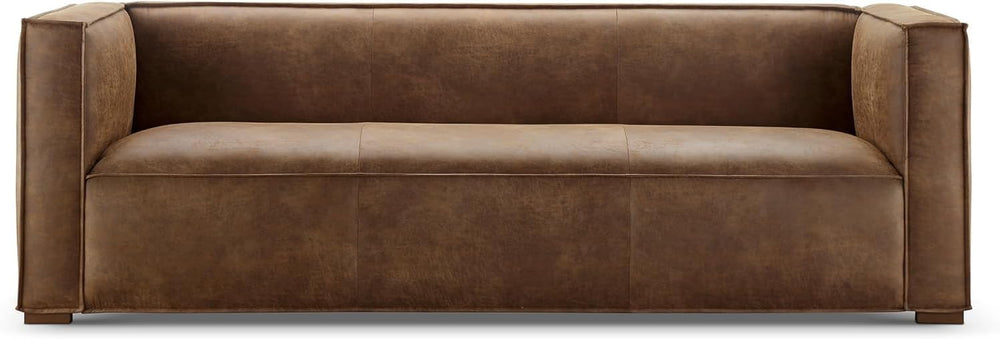 CHERS 83.3" Mid Century Modern Sofa, Luxury French Mixed Fabric Couch wi...