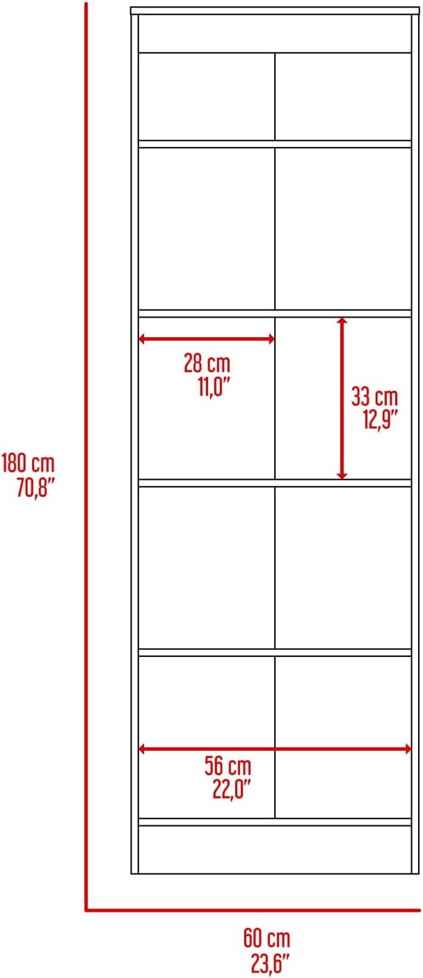 Multistorage Pantry Cabinet, 5 Shelves, Double Doors - Pearl