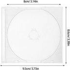 10pcs Mini CD Jewel Case - Clear Plastic Storage Holder for 8 cm/ 3 Inch Disc Collection - Transparent Display Box for DVD Organization