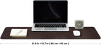 Distressed Leather Desk Mat - Non-Slip PU Desk Pad for Office and Home - Desk Organization and Accessories - Ideal for Large Mouse Pad and Desk Mats on Top of Desks(Espresso,31.5"x 15.7")