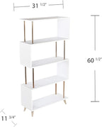 SEI Furniture Beckerman Bookcase, Gold (AMZ9753ZH)