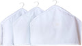 Hayden Hill Organic Cotton Shoulder Covers for Hanging Clothes, Set of 3 | Dust Covers for Jackets, Coats and Dresses, Clothing Shoulder Covers For Closet, Certified Carbon Neutral, White