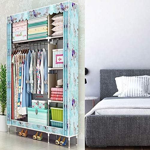 Art Cloth Wardrobe Steel Tube Home Large Capacity Storage Closet Completely C...