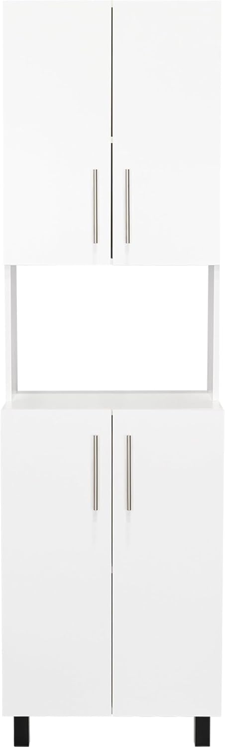 Tuhome Linden 76.8" Tall Kitchen Pantry Cabinet, Freestanding Pantry Cab...