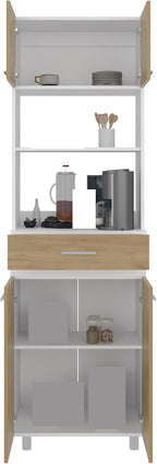 Vintage Rustic Pantry Cabinet, Freestanding Kitchen Storage, for Food Dishes Appliances,for Kitchen Home