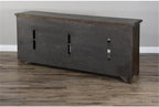 Pemberly Row 70" Dark Wood TV Stand Media Console Cabinet, Rustic Entertainment Center, for TVs up to 80" in Tobacco Leaf