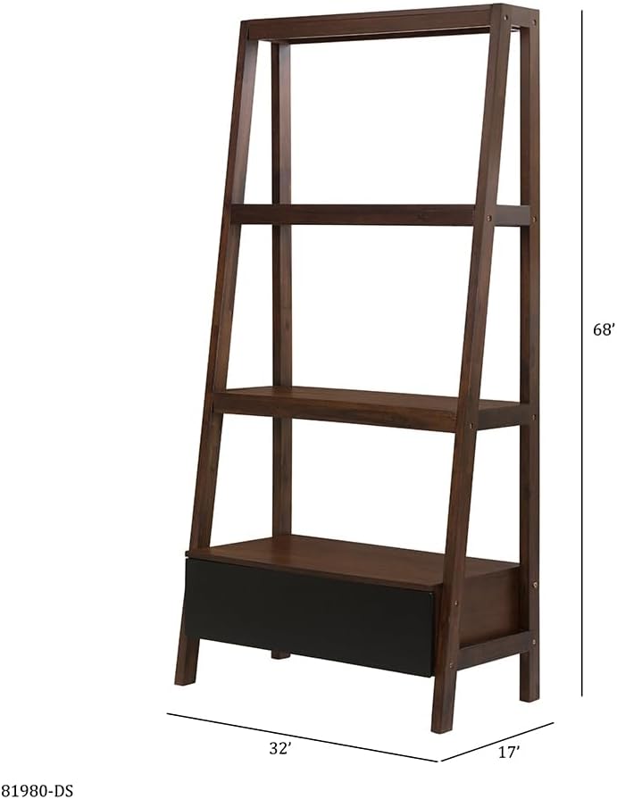 32x17x68 Ladder Shelf, Ladder Style Display Shelf