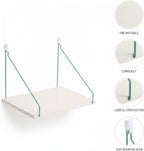 Maximize Vertical Space with Wall-Mounted Ladder Shelf, Paper-Based Composite Storage Unit for Bedroom or Living Area, White Finish (1 Piece)