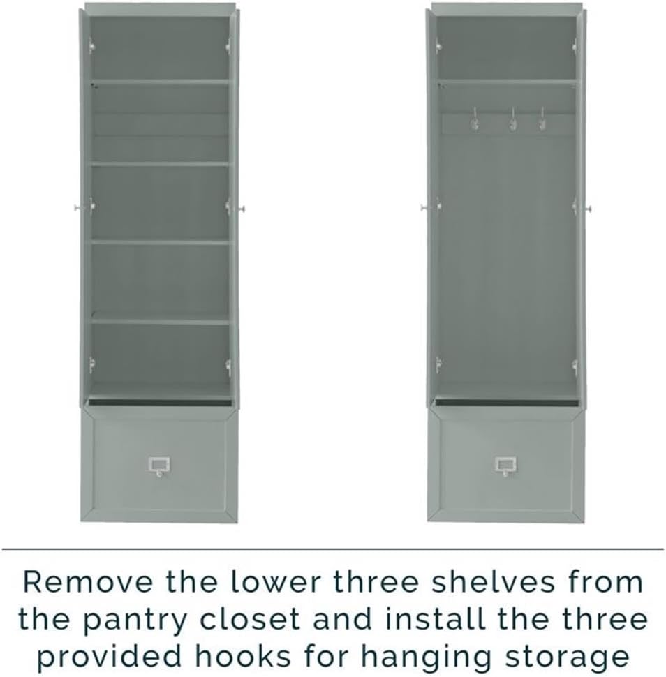 MAKLAINE Modern Contemporary Pantry Closet, 74" H x 22" W x 12.5&qu...