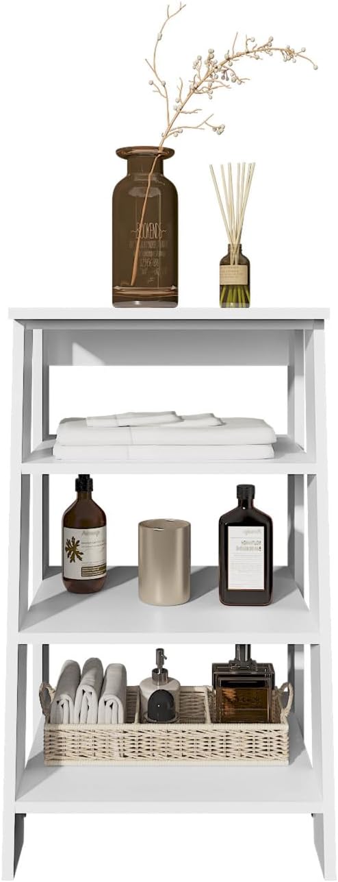 30" High 4-Tier Ladder Shelf Organizer for Bathroom, Side Table, Living Room