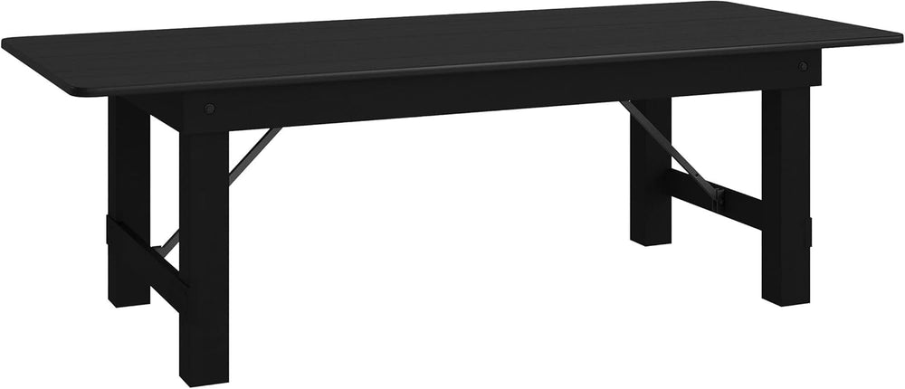 Flash Furniture Hercules Commercial Rectangular Farmhouse Folding Table, Anti...