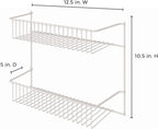ClosetMaid 8002 2-Tier Wall Rack for Added Storage, 10.5-Inch H x 12.5-Inch W x 5-Inch D, White