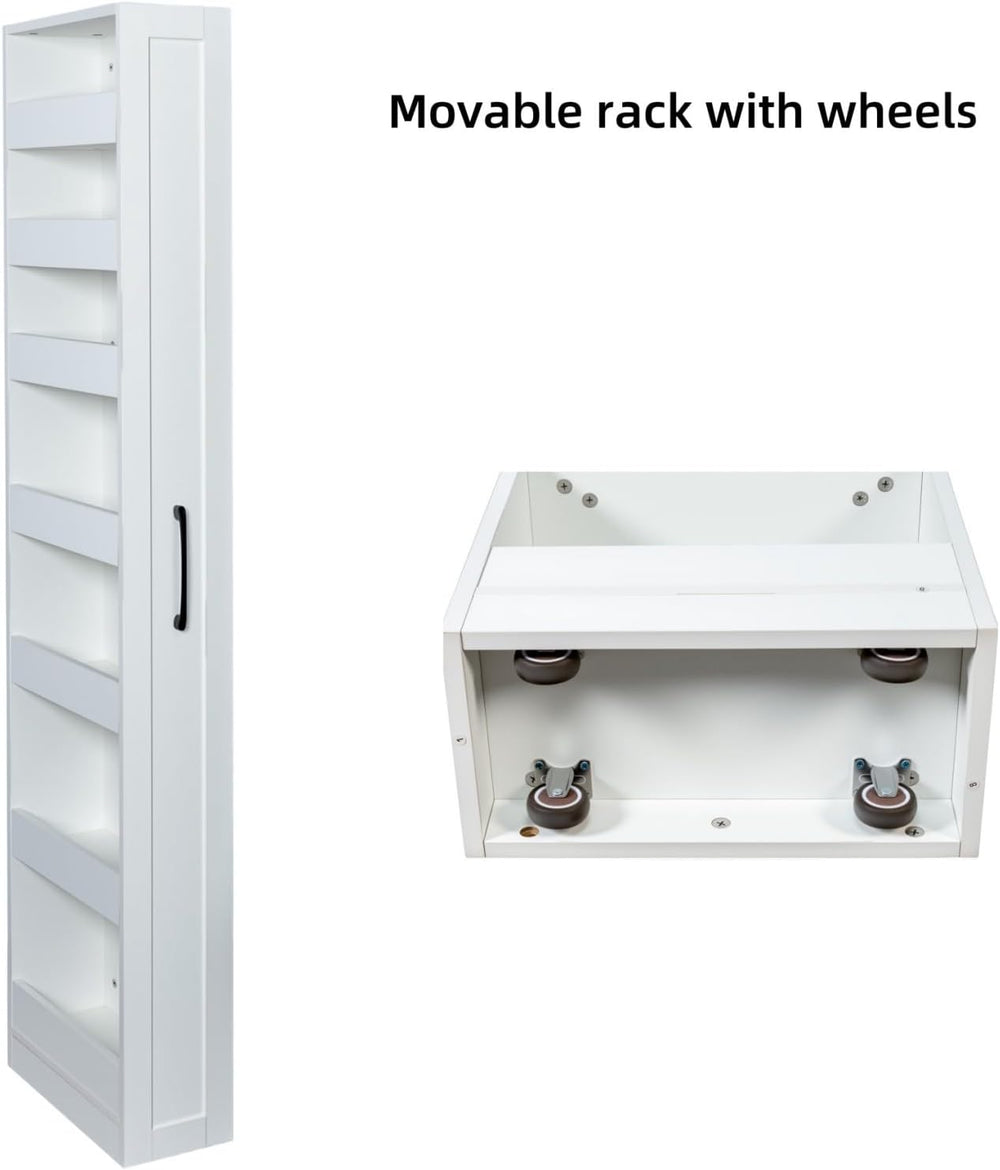 KEIKI 7 Tier Pull-Out Kitchen Pantry Storage Cabinet, Multi-Tier Single-Sided...