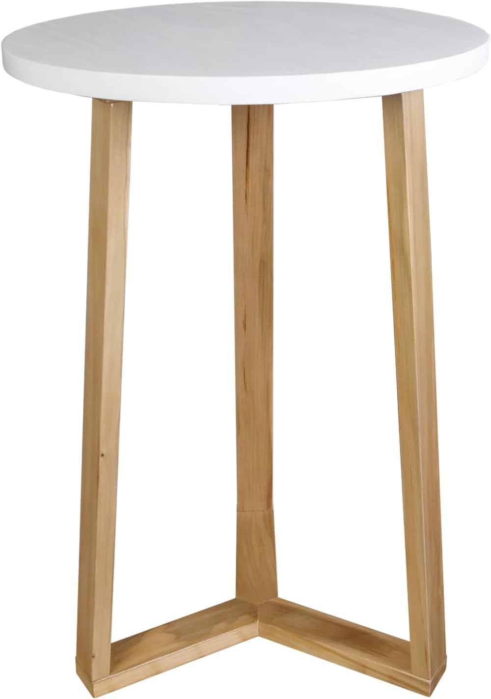 Tripod 16" W Round Side Modern Table with Solid American Hardwood Legs, ...